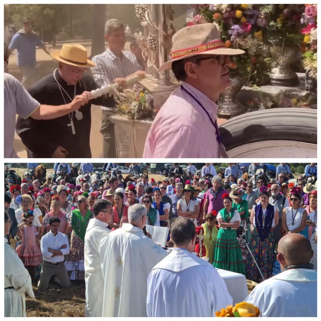 Monseñor Rico Pavés preside la Eucaristía en Marismilla junto a Hermandades del Rocío de la Diócesis