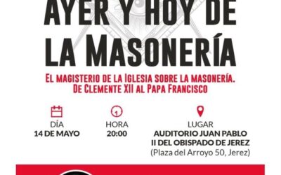 Este martes 14 de mayo conferencia de ACdP Jerez en el Obispado de Asidonia-Jerez