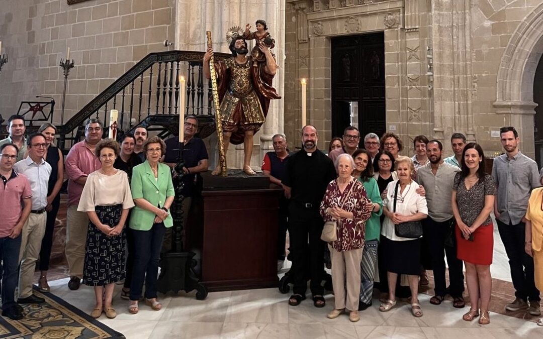 La Iglesia de Santiago de Jerez restaura la imagen de san Cristóbal