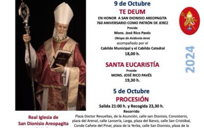 Este miércoles 9 de octubre Jerez celebra a su patrón, San Dionisio Areopagita